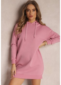 Różowa Bluza Długa z Kapturem Posetrius ze sklepu Renee odzież w kategorii Bluzy damskie - zdjęcie 157074263
