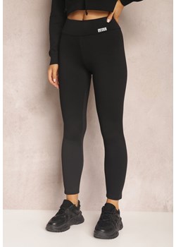 Czarne Legginsy z Gumką w Pasie Ismiphae ze sklepu Renee odzież w kategorii Spodnie damskie - zdjęcie 157074291