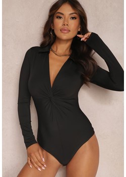 Czarne Body z Długim Rękawem Pilro ze sklepu Renee odzież w kategorii Bluzki damskie - zdjęcie 157074553