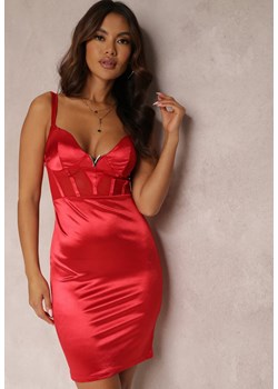 Czerwona Sukienka Bieliźniana Dagmani ze sklepu Renee odzież w kategorii Sukienki - zdjęcie 157075754