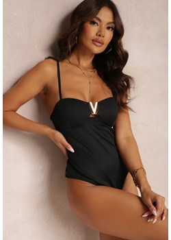 Czarne Body z Metalową Ozdobą Areos ze sklepu Renee odzież w kategorii Bluzki damskie - zdjęcie 157075862