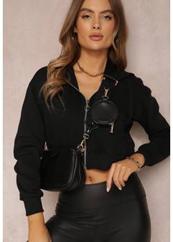 Czarna Bluza Zasuwana z Kapturem Bikatu ze sklepu Renee odzież w kategorii Bluzy damskie - zdjęcie 157076061
