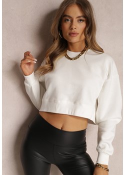 Biała Bluza Oversize Khadimat ze sklepu Renee odzież w kategorii Bluzy damskie - zdjęcie 157076082