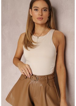 Jasnobeżowy Top Rhodomela ze sklepu Renee odzież w kategorii Bluzki damskie - zdjęcie 157076763