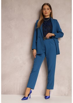 Granatowe Spodnie Regular Namamn ze sklepu Renee odzież w kategorii Spodnie damskie - zdjęcie 157076802