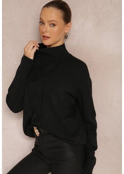 Czarny Golf Bithiah ze sklepu Renee odzież w kategorii Swetry damskie - zdjęcie 157076902
