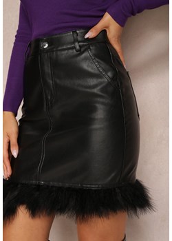 Czarna Spódnica Ołówkowa z Imitacji Skóry Kwesi ze sklepu Renee odzież w kategorii Spódnice - zdjęcie 157078244