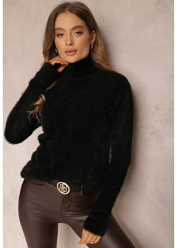 Czarny Golf Wełniany Cheki ze sklepu Renee odzież w kategorii Swetry damskie - zdjęcie 157081112