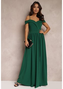Zielona Sukienka Koktajlowa z Głębokim Dekoltem Maxi Gelfe ze sklepu Renee odzież w kategorii Sukienki - zdjęcie 157083870
