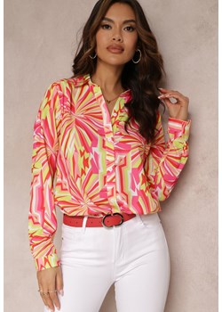 Różowa Koszula Wzorzysta Hemeha ze sklepu Renee odzież w kategorii Koszule damskie - zdjęcie 157084434