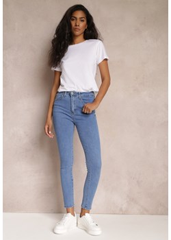 Niebieskie Jeansy Skinny z Wysokim Stanem Arminda ze sklepu Renee odzież w kategorii Jeansy damskie - zdjęcie 157085070