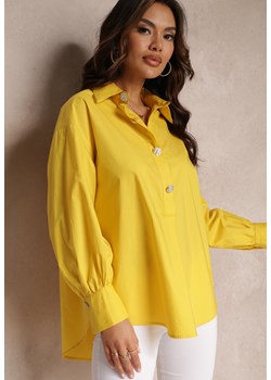 Żółta Koszula Bawełniana i Trapezowa Nene ze sklepu Renee odzież w kategorii Koszule damskie - zdjęcie 157085241