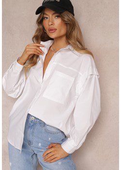 Biała Koszula z Odpinanymi Rękawami i Kołnierzykiem Niyeli ze sklepu Renee odzież w kategorii Koszule damskie - zdjęcie 157087251