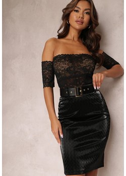 Czarna Spódnica Ołówkowa z Paskiem Kileia ze sklepu Renee odzież w kategorii Spódnice - zdjęcie 157088683