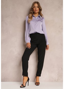 Czarne Spodnie z Prostymi Nogawkami i Imitacją Kieszeni Viarvi ze sklepu Renee odzież w kategorii Spodnie damskie - zdjęcie 157089044