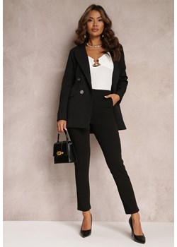 Czarne Spodnie Cygaretki z Kieszeniami Nissali ze sklepu Renee odzież w kategorii Spodnie damskie - zdjęcie 157092793
