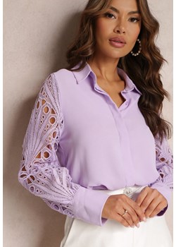 Fioletowa Koszula Apostoros ze sklepu Renee odzież w kategorii Koszule damskie - zdjęcie 157096791