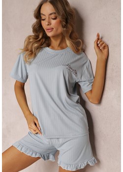 Miętowy Komplet Piżamowy 2-częściowy Iodia ze sklepu Renee odzież w kategorii Piżamy damskie - zdjęcie 157099221