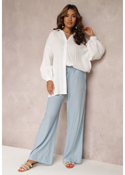 Niebieskie Spodnie Materiałowe z Marszczoną Gumką Pimpernel ze sklepu Renee odzież w kategorii Spodnie damskie - zdjęcie 157100803