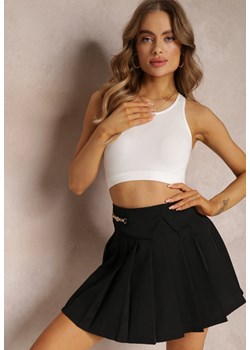 Czarna Spódnica Rozkloszowana z Zakładkami Jasima ze sklepu Renee odzież w kategorii Spódnice - zdjęcie 157102052
