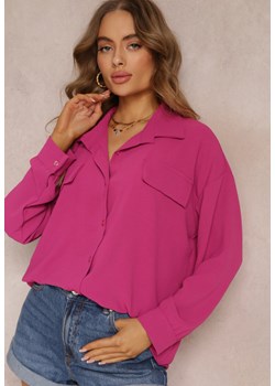 Ciemnoróżowa Koszula z Guzikami i Imitacją Kieszeni Yousra ze sklepu Renee odzież w kategorii Koszule damskie - zdjęcie 157103080