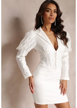 Biała Taliowana Sukienka Koronkowa Terezilya ze sklepu Renee odzież w kategorii Sukienki - zdjęcie 157103734