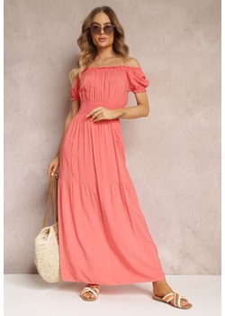 Pomarańczowa Rozkloszowana Sukienka Hiszpanka Yolaphne ze sklepu Renee odzież w kategorii Sukienki - zdjęcie 157109282