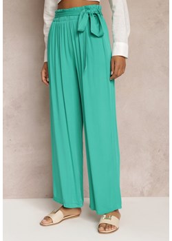 Zielone Spodnie Szerokie Phiorephis ze sklepu Renee odzież w kategorii Spodnie damskie - zdjęcie 157109793