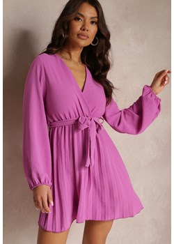 Jasnofioletowa Sukienka Laeroinne ze sklepu Renee odzież w kategorii Sukienki - zdjęcie 157110473