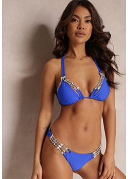 Niebieskie Bikini z Kryształkami na Cienkich Paseczkach Tefisa ze sklepu Renee odzież w kategorii Stroje kąpielowe - zdjęcie 157110544