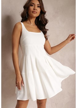 Biała Taliowana Sukienka na Ramiączkach Soalia ze sklepu Renee odzież w kategorii Sukienki - zdjęcie 157110951