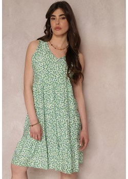 Zielona Bawełniana Sukienka Midi Bez Rękawów Telina ze sklepu Renee odzież w kategorii Sukienki - zdjęcie 157113141