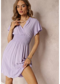 Fioletowa Sukienka z Wiskozy Jadith ze sklepu Renee odzież w kategorii Sukienki - zdjęcie 157114221