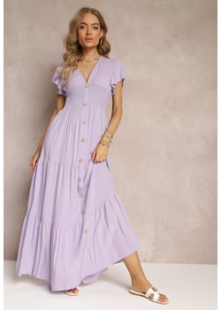Fioletowa Sukienka z Wiskozy Lobsy ze sklepu Renee odzież w kategorii Sukienki - zdjęcie 157114234