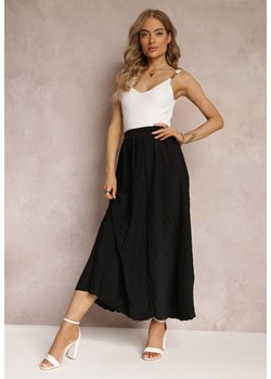 Czarna Rozkloszowana Spódnica Maxi z Gumką w Talii i Łańcuchem Lilurka ze sklepu Renee odzież w kategorii Spódnice - zdjęcie 157114410