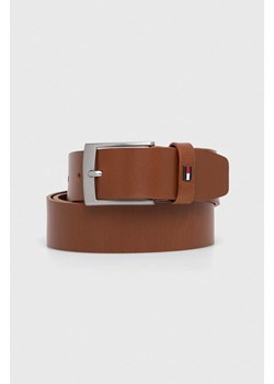 Tommy Hilfiger pasek skórzany męski kolor brązowy ze sklepu ANSWEAR.com w kategorii Paski męskie - zdjęcie 157120310