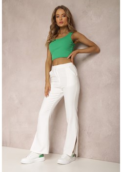 Białe Spodnie Dzwony Evissa ze sklepu Renee odzież w kategorii Spodnie damskie - zdjęcie 157122094