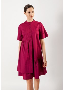 Bawełniana sukienka z asymetryczną falbaną ze sklepu Molton w kategorii Sukienki - zdjęcie 157127512