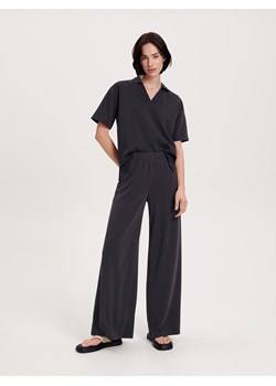 Reserved - Spodnie z modalem - ciemnoszary ze sklepu Reserved w kategorii Spodnie damskie - zdjęcie 157226200