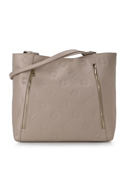 Torebka shopperka skórzana w monogram z pionowymi suwakami ze sklepu WITTCHEN w kategorii Torby Shopper bag - zdjęcie 157226520