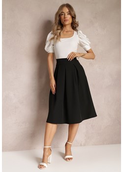 Czarna Spódnica o Rozkloszowanym Fasonie Midi Oncene ze sklepu Renee odzież w kategorii Spódnice - zdjęcie 157229642