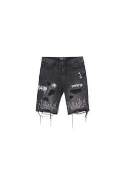 Cropp - Ciemnoszare szorty jeansowe comfort - szary ze sklepu Cropp w kategorii Spodenki męskie - zdjęcie 157258594