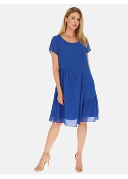 Niebieska sukienka midi Potis & Verso Laura ze sklepu Eye For Fashion w kategorii Sukienki - zdjęcie 157276041