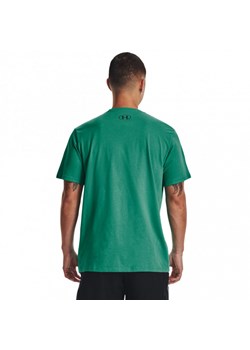 Męski t-shirt z nadrukiem Under Armour Sportstyle LC SS - zielony ze sklepu Sportstylestory.com w kategorii T-shirty męskie - zdjęcie 157277974