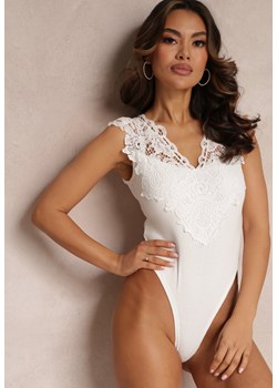 Białe Body z Koronką Canion ze sklepu Renee odzież w kategorii Bluzki damskie - zdjęcie 157283402