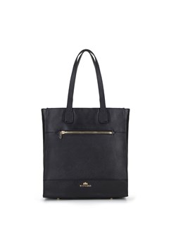 Torebka shopperka ze skóry o fakturze saffiano duża czarna ze sklepu WITTCHEN w kategorii Torby Shopper bag - zdjęcie 157284512