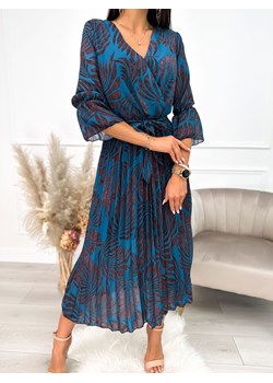 Niebiesko-Bordowa Sukienka Maxi ze sklepu ModnaKiecka.pl w kategorii Sukienki - zdjęcie 157286700