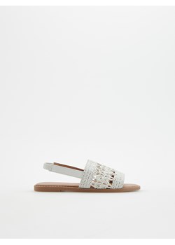 Reserved - Plecione sandały - złamana biel ze sklepu Reserved w kategorii Sandały dziecięce - zdjęcie 157287160