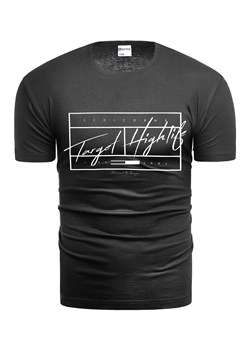 Męska koszulka 483a - czarna ze sklepu Risardi w kategorii T-shirty męskie - zdjęcie 157293534