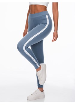 Spodnie damskie legginsy 224PLR - niebieskie ze sklepu Edoti w kategorii Spodnie damskie - zdjęcie 157300423